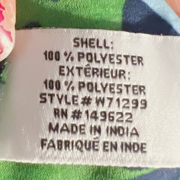 Walter Baker Valencia Dress in Green Short Sleeve Button Up Leaf Print Size M - Picture 10 of 13